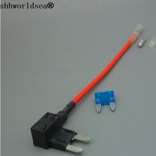 Shhworldsea 2PCS/Lot 15A Mini Blade Fuse Tap Holder Add A Circuit Line ATM APM Car Truck Motorcycle Motorbike Free shipping