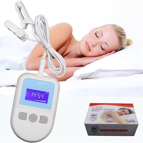 Reduce insomnia Sleeping device No Sleep Sleepless Anxiety Depression CES cranial electrotherapy stimulation Sleep Better