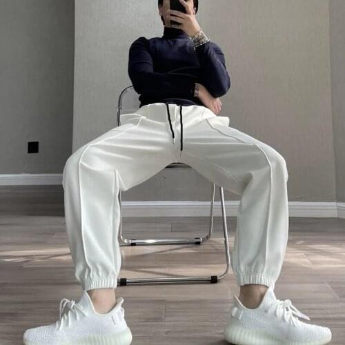 Sweatpants Mens Spring Summer Loose Jogging Streetwear Male Women Casual Gray Sports Pants Harajuku White Trousers Ropa Hombre