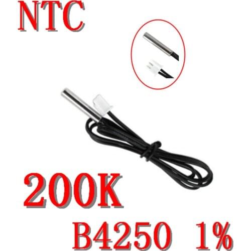 Waterproof NTC temperature sensor 200K B4250 1% accuracy NTC thermistor200K 4250 1% negative temperature controller NTC200K-4250