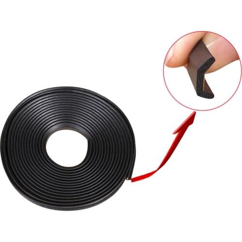 High Resilience Rubber EPDM Foam Self Adhesive Overlay Sealing Strip for Window Seals Gasket 6 Meters Black