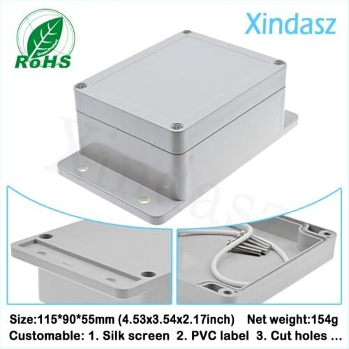 XD-F3-1 5pcs/Lot)115*90*55mm (4.53*3.54*2.17inch)New arrival plastic box electronic waterproof enclosure