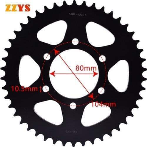 520 46T Rear Sprocket Gear Wheel For Kawasaki EX650 Ninja 650R EX 650 KRT ABS EX650K Ninja650 EX650F KLE650 KLE Versys 650 City