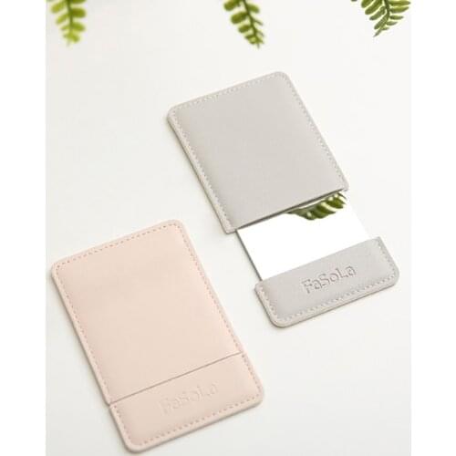 Ultra-thin Makeup Mirror Vanity Mirror Cosmetic 2 colors Make Up Pocket Rectangle Foldable Compact Makeup Folding Mirrors