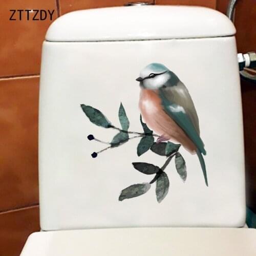 ZTTZDY 21.9×24CM Classical Flowers And Birds Home Bedroom Wall Stickers Toilet WC Accessories T2-1336