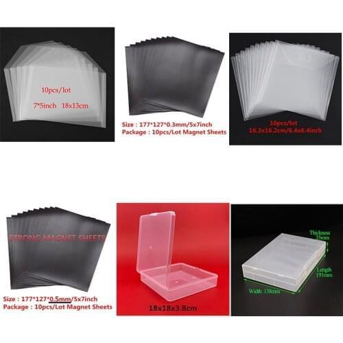 10 Pcs/Lot Rubber Soft Magnetic Sheet Storage Box/Bag Collect Store For DIY Scrapbooking Album Embossing Paper Cards New 2021