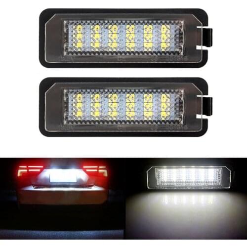 12V 3W LED Number License Plate Light Lamp canbus no error For vw Passat B6 CC Eos Golf 4 5 6 7 MK7 Polo Superb Seat Leon Altea