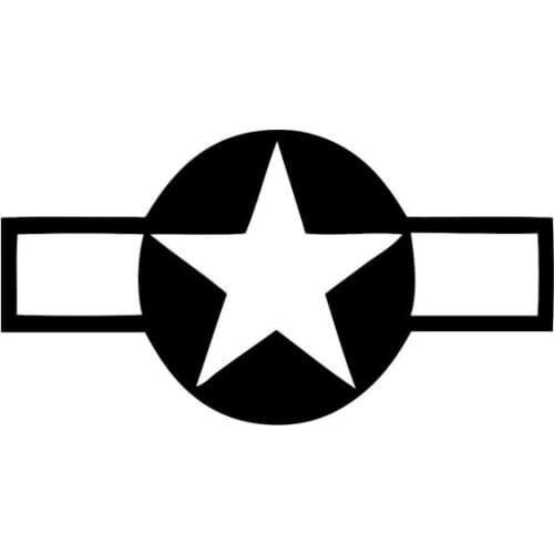 13.2cm*7.1cm WW2 Aircraft Star Vinyl Decals Car Stickers Motorcycle Car-styling Accessories S6-3629