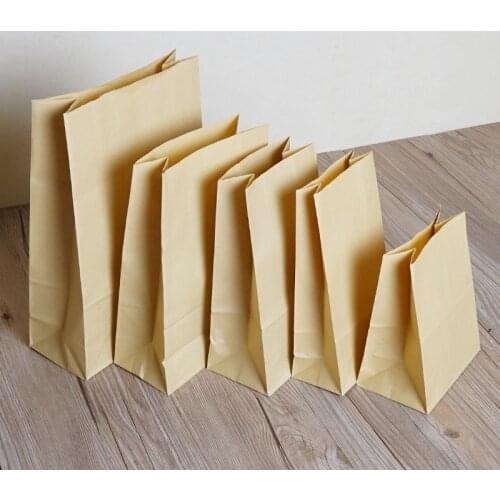 15*9*28cm 30Pcs/Lot Brown Kraft Paper Bag Gift Food Bread Candy Party Packaging Package Bag For Sandwich Hamburger Dessert Nuts