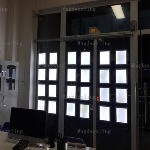 24PCS Vertical Acrylic Magnetic Face Panel Real Estate Agent Window Display LED Illuminated Signage Single Sides A3 Light boxes