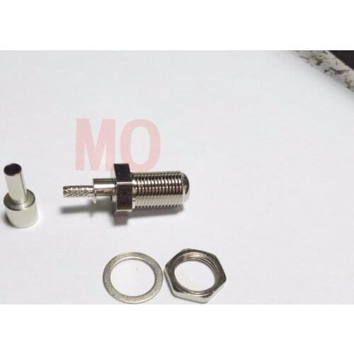 500pcs F female jack bulkhead crimp RG174 RG316 LMR100 cable straight Selling