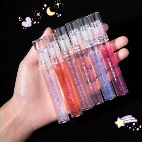 6 Colors Mirror Water Gloss Lip Glaze Glass Transparent Lip Gloss Moisturizing Plumping Hydrate Nourish Lip Oil Lip Care TSLM2