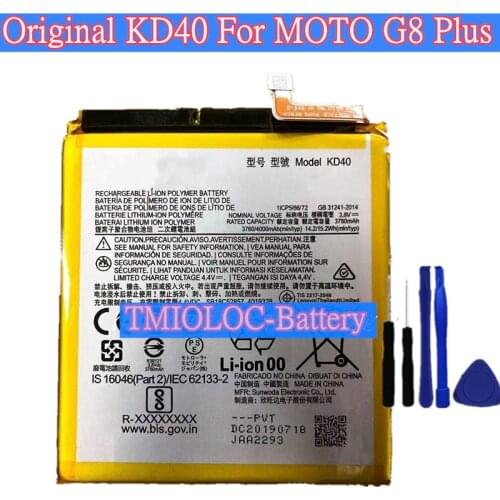 New High Quality 4000mAh KD40 Battery For Motorola Moto G8 Plus XT2019 XT2019-2 + Tools