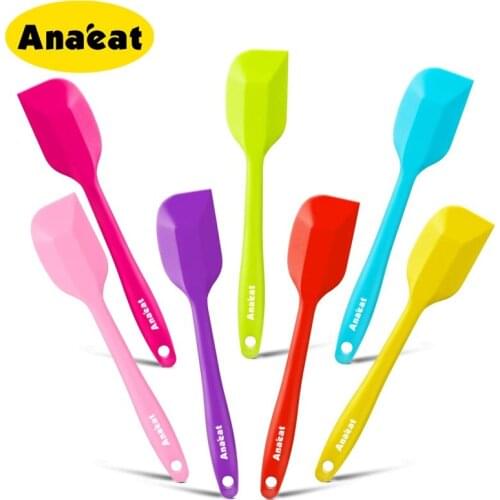 ANAEAT 1pc Food Grade Non-stick Butter Cooking Silicone Spatula Set Biscuit Pastry Scraper Cake Baking Spatula Tool