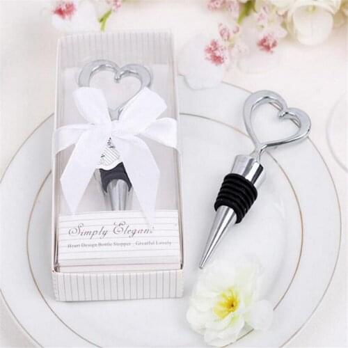 Free Shipping Heart-Shaped Wine Stopper/Topo De Bolo Casamento Ceramica Heart Shape Wine Bottle Stopper Wedding Favor 20Pcs/Lot