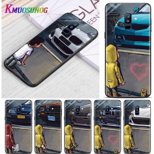 Cute little boy car For Samsung Galaxy A9 A8 Star A8S A7 A6 A6S A5 A3 Plus 2018 2017 2016 A750 Black Phone Case