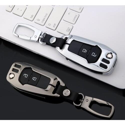 Zinc alloy Protection Decoration Car Key Case Cover Auto Key Shell for Ford Escort Mondeo Everest Ranger Fusion Accessories
