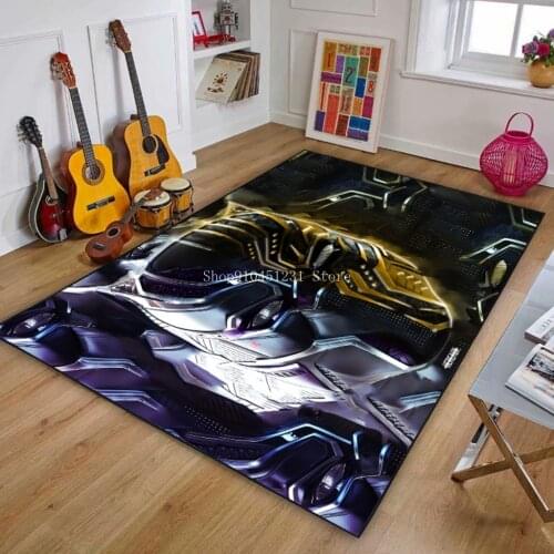 Disney Spiderman Kids Playmat Floor Mats Anti Slip Mat Cartoon Panther Printed Pattern Carpet for Bathroom Door Living Room Gift