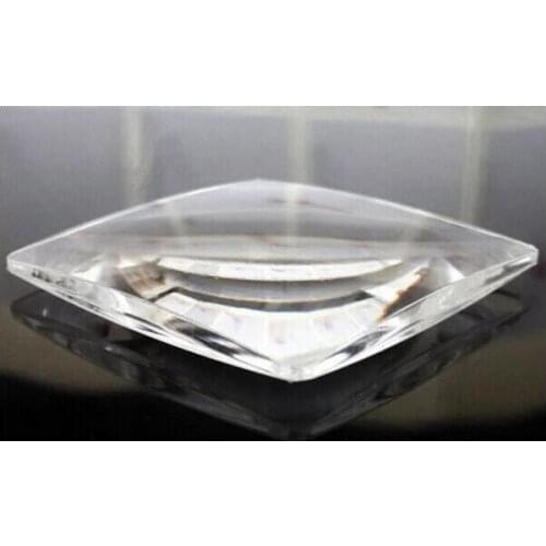 #JZCX-42 Magnifier Lens , Convex lens, Zoom multiple: 3-4 , Size: 42X42mm, Center thickness: 6mm, Clean surface, PMMA
