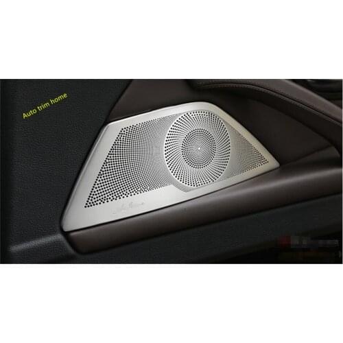 Lapetus Interior Refit Kit Door Stereo Speaker Audio Sound Net Cover Trim For BMW 5 Series 520i 525i 530i F10 F18 2014 - 2016