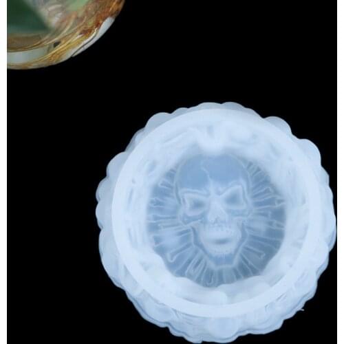 DIY Resin Crystal Epoxy Ashtray Mold New Skull Ashtray Mold High Mirror Handmade