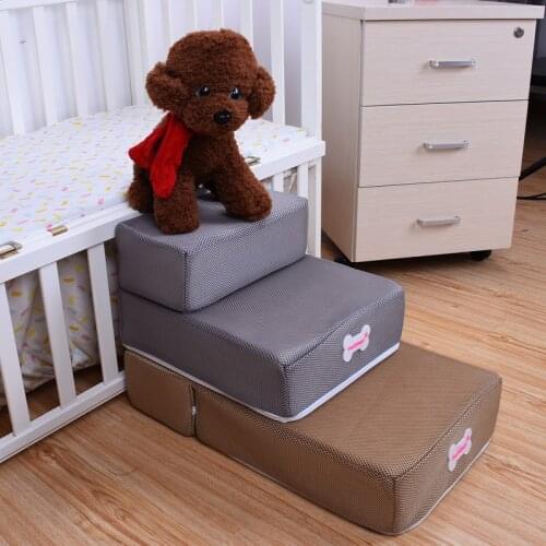 Dog Stairs Pet Stairs Removable Puppy Dogs Bed Stairs Dog House Anti-slip Small Cat 2 Steps Ladder for Puppy Pet Supplies