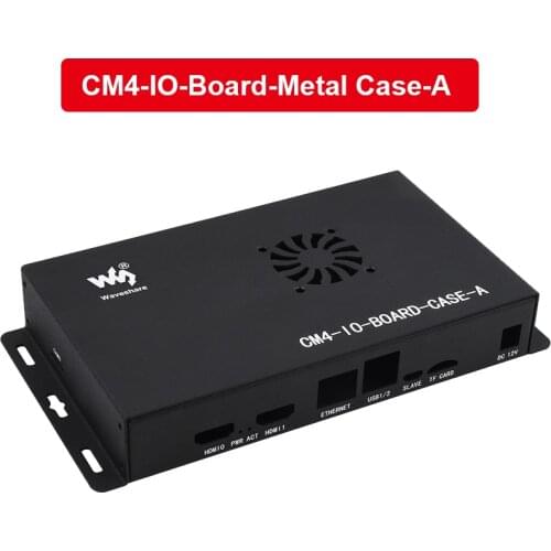 Metal Case for Raspberry Pi Compute Module 4 IO Board with 12V PWM Cooling Fan Shell Tailored for Official Raspberry Pi CM4