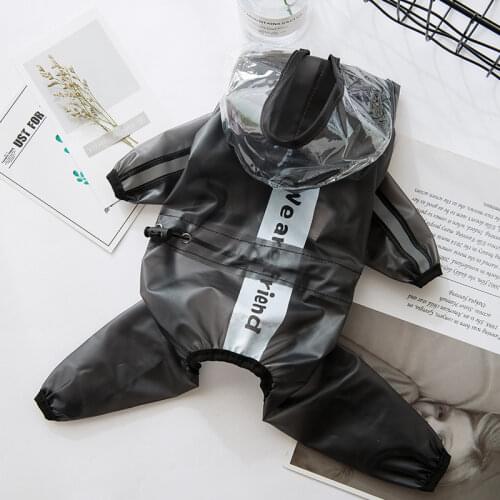 Reflection Raincoat Suit for Dog Pet Hoodies Waterproof Jacket Clothes For Small Medium and Big Dogs Chihuahua Yorkies Cats Pug