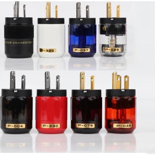 Oyaide P-079/P-037/ P-029/ P-046/ P-004/P-330/ P-320/P077 US Power Plug Female Rhodium Plated/ Gold plating Copper Connector