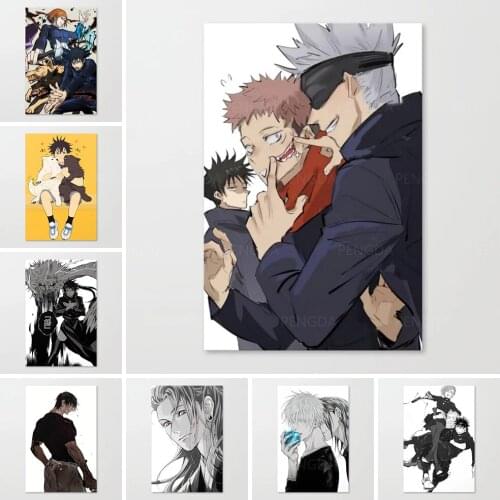 Prints Posters Home Decor Canvas White Black Jujutsu Kaisen Anime Painting Wall Artwork Modern Bedroom Cuadros Modular Pictures