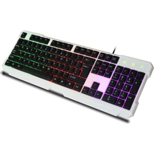 Wired USB backlight luminous colorful keyboard and mouse Wired keyboard and mouse set game office
