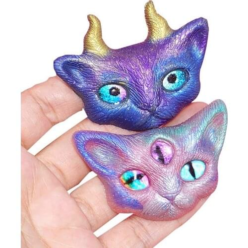 Transparent Silicone Mould 2/3-eye Cats Head Mold Jewelry Making DIY Craft Resin Epoxy Glue Mold for DIY Jewelry Prop