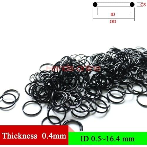 Thickness 0.4mm Seal Rubber O Ring O-ring Gasket Mechanical Seal Sealing Oring Id 0.5-16.4 mm O-rings