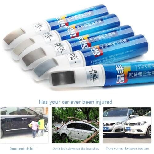 13Color 6Pc DIY Car Clear Scratch Remover Touch Up Pens Auto Paint Repair Pen Brush Automotive Universal Touch Up Pen Silver Car
