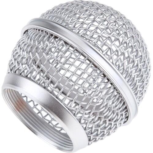 Mesh Microphone Grille Mic Ball Head Microphone Accessories,Silver,3.5x5 cm