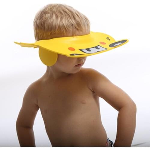 Baby Shower Hat Cute Newborn Shampoo Cap Cartoon Animal Child Protect Eyes Ears Bath Shield Toddler Sun Visor Hair Cutting Board