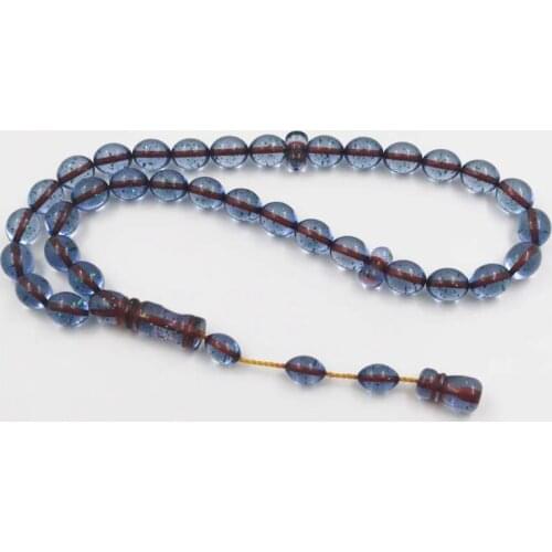 Blue resin Tasbih 33 prayer Beads muslim bracelet Gift arabic accessories turkish jewelry man misbaha