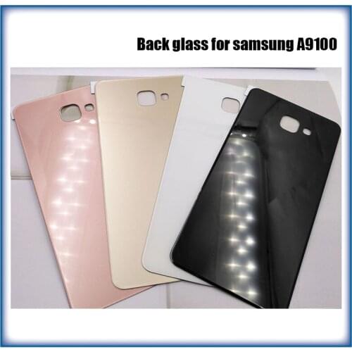 2pcs Rear Panel Glass Battery Back Glass Cover For Samsung Galaxy A9 A9100 A9000 With Logo + Adhesive Sticker