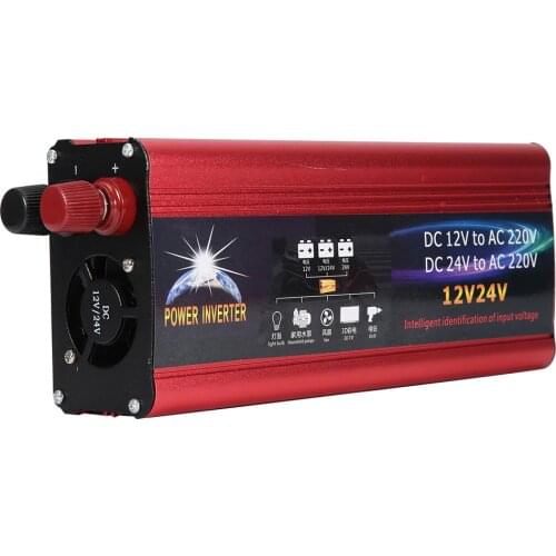 Universal 1500W Watt DC 12V to AC 220V Portable USB Car Power Inverter Aluminum Charger Converter Adapter Half Bridge rustproof