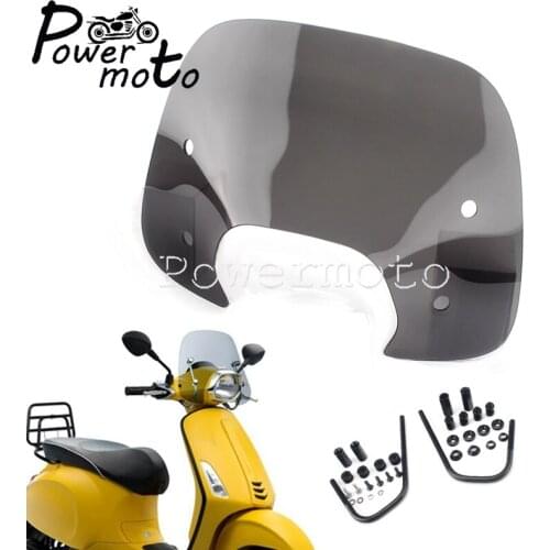 For VESPA Sprint 150 All Years Smoke Scooter Motorcycle Front Windshield Air Windscreen Wind Deflector Cover Flyscreen Protector