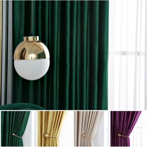 4 Colors Luxury Dark Turquoise Curtain for Living Room European Drapery Cortinas in Bedding Room Window Curtain Decoration