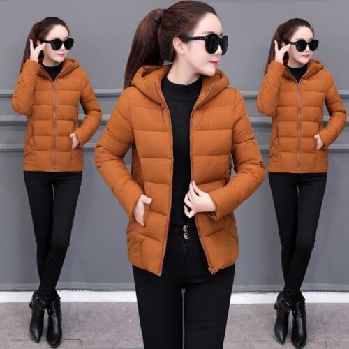 Women winter jacket New short Tops Thicken Hooded Padded jackets women zipper Ladies jacket fashion Warm down cotton coat 3XL