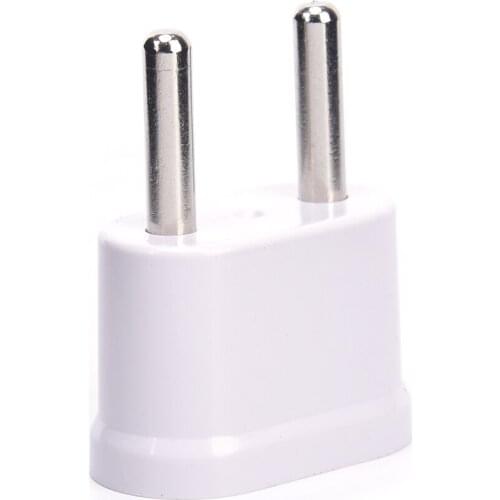 1pc US To EU Plug Power Adapter White Travel Power Plug Adapter Converter Wall Charger Electric Plug Power Cord Charger Sockets