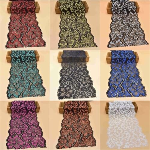 1yd Cotton Floral Embroidery Tulle Lace edge Trim Ribbon Wedding Fabric Sewing