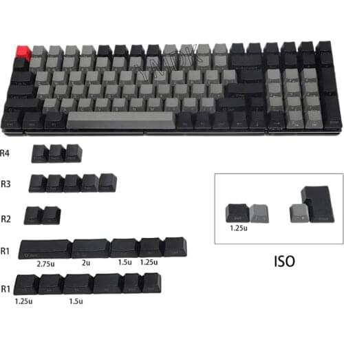 125 Keys Laser Etched ANSI ISO OEM Profile Thick PBT Keycap For MX Mechanical 96 84 104 87 YMD96 YMD75 KBD75 FC980M SP84 VEA