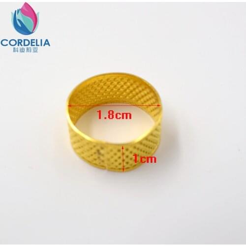 2016 best selling lowest price china made 50 pcs vintage golden circular sewing thimble as handworking proterto grip shield sale