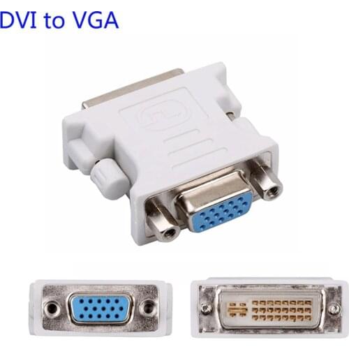 DVI-I 24+5 Pin DVI to VGA Male to Female Video Converter Adapter for PC laptop for HDTV Monitor Computer PC Laptop