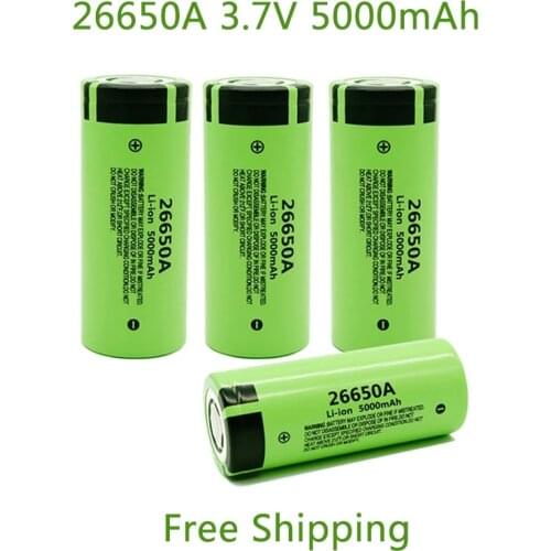 3.7V 26650 Battery 5000mAh Li-ion Rechargeable Battery For 26650A LED Flashlight Torch Li-ion Battery Battery pack batteries
