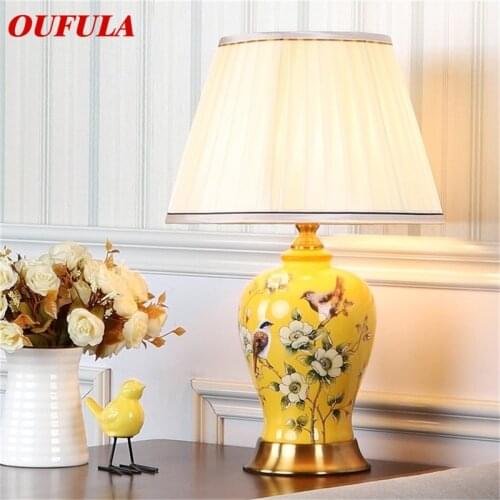 AOSONG Ceramic Table Lamps Desk Luxury Modern Contemporary Fabric for Foyer Living Room Office Creative Bed Room Hotel
