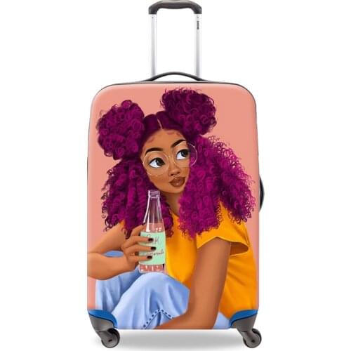 Custom Luggage Case Protective Cover For 18-32 Inch African Girl Sublimation Printing thicker Suitcase Covers Travel Accessiores
